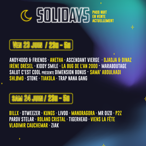 pass nuit solidays